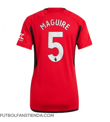 Manchester United Harry Maguire #5 Primera Equipación Mujer 2023-24 Manga Corta